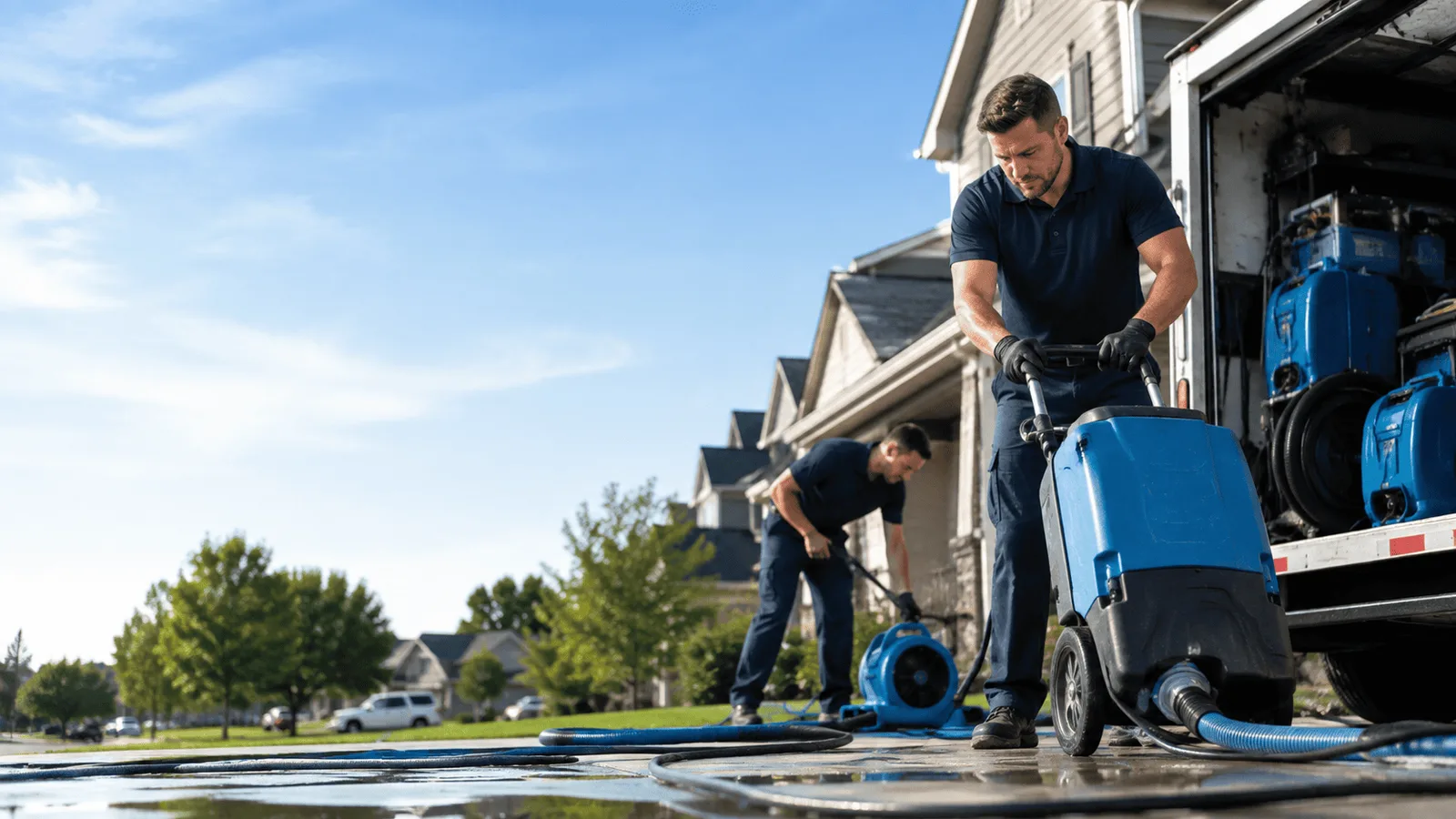 Dehumidification being performed in Rentiesville, OK
